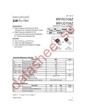 IRFU3709Z-701P datasheet  